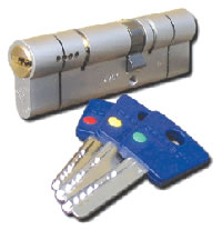 MUL-T-LOCK CYLINDER AND KEYS